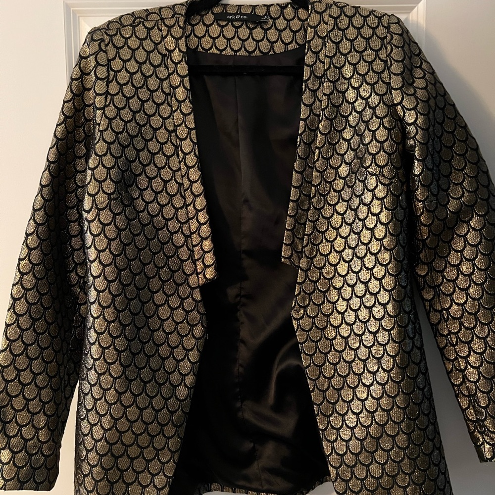 Gold metallic blazer